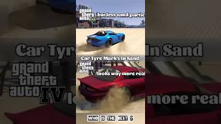 Car Tyre Marks In Sand GTA 5 Vs GTA 4 Comparison  Evolution Of Tyre Marks In Sand gtaonline [upl. by Ginger863]