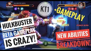 Hulkbuster Beta Gameplay  Abilities Breakdwon 2 Crazy Sets Of Abilities And Amazing Damage [upl. by Attalanta]