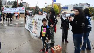 Canadian Museum for Human Rights opening protest Winnipeg MB 91914 4 [upl. by Orian296]