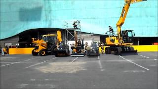 JCB Dancing Digger Supershow Intermat 2012 [upl. by Aeynod]