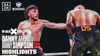 DANNY SIMPSON VS DANNY AARONS  FULL FIGHT [upl. by Etnovaj]