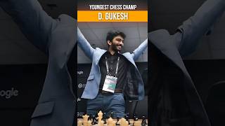 Gukesh became the youngest chess champion in the world chess gukesh news [upl. by Orravan767]