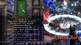 【D2R Reimagined】Lvl44 Sorc beat nightmare Izual and CS in 4 minutes   Act4  Frost Nova Sorc [upl. by Nnylaehs803]