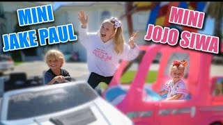 BABYSITTING MINI JOJO SIWA AND MINI JAKE PAUL [upl. by Ebberta]