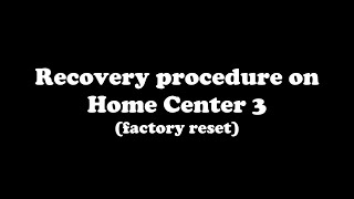 Tutorial Fibaro  Recovery procedure recovery mode on Home Center 3 [upl. by Ydnagrub]