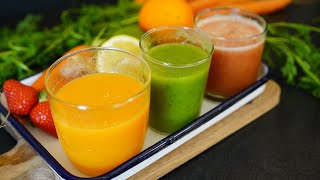 3 recettes de jus de fruits et légumes maison healthy plein de vitamines [upl. by Enelehcim970]