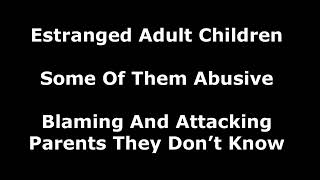 Abusive Estranged Adult Children abuse narcissism narcissist estrangement estranged npd [upl. by Anna444]