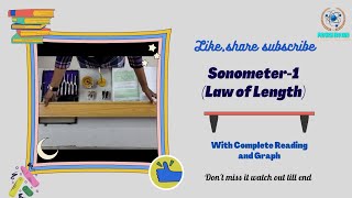 Sonometer1 Experiment  12th std Practical  Easy explanation with full reading and graph [upl. by Dulciana67]