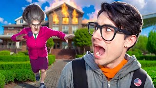 СБЕЖАЛ ОТ ЗЛОЙ УЧИЛКИ И УСТРОИЛ ПРАНК🤣 SCARY TEACHER😱 [upl. by Lhok]