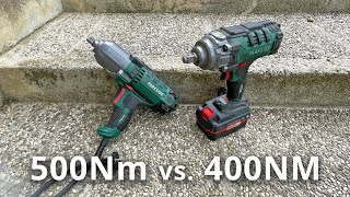 Electric Impact Wrench PARKSIDE PDSSE 550 A1  Unboxing test comparison [upl. by Montague]