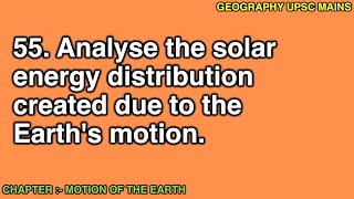 255 Solar Energy Distribution Due to Earths Motion  Analyzing Global Energy Patterns [upl. by Ztnarf]