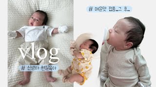 신생아 vlog 생후 30일차 육아 매운맛접종 그 후  엉덩이클렌저 추천  신생아 슬링 아기띠 올인원맥스 [upl. by Attenrad]