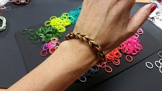 Ideen mit Herz  Loom Bänder  Armband Idee Nr 2 [upl. by Ellehsad62]