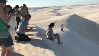 Sandboarding  Lancelin Sand Dunes Perth Australia  Watch till the end…😜 [upl. by Ahsaele]