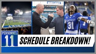 Kentucky football schedule times released plus recruiting updates  11 Personnel [upl. by Hiasi]