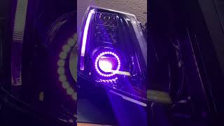 20082015 Cadillac CTS amp CTSV RGBW LED Color Changing Halo DRL Custom Headlights  AutoLEDTech [upl. by Ielhsa]