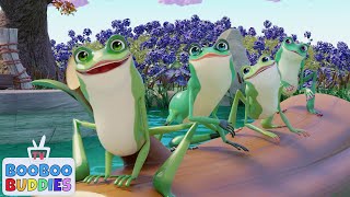 Five Little Speckled Frogs  BooBooBuddies TV Nursery Rhymes amp Kids Songs [upl. by Inaej928]