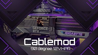 Cablemod to the rescue 90 degree HVPWR adapter for RTX 4090 4080 Unboxing and install [upl. by Gianna193]