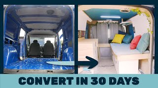 Fiat Doblo Micro Camper Conversion in 8 minutes Start to Finish [upl. by Reehsab]