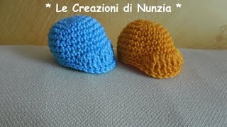 MINI CAPPELLINO CON VISIERA A UNCINETTO [upl. by Alidus]