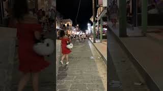 Faliraki Bar Street Late Night Walk 2021 Rhodes Greece shorts [upl. by Esilec]