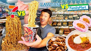 50 HOURS Eating ONLY Japanese Convenience Store Food 7ELEVEN vs Lawson vs Family Mart [upl. by Led]