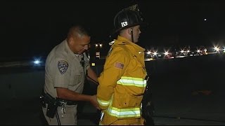 CHP officer handcuffs Chula Vista Firefighter caught on camera by CBS 8 [upl. by Ardnekat]