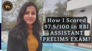 HOW I SCORED 975100 IN RBI ASSISTANT PRELIMS EXAM  STEPS TO GROW [upl. by Aicirtap]