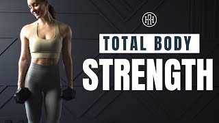 Strength Supersets  Total Body Workout with Dumbbells [upl. by Grosmark]