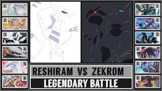 RESHIRAM vs ZEKROM Pokémon Battle [upl. by Halfon]