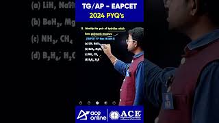 TG APEAPCET 2024 PYQs  Identify the pair of hydrides which have Plomeric structure aceonline [upl. by Yona513]