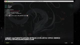 libSSH Authentication Bypass Exploit CVE201810933 Demo [upl. by Bannasch312]