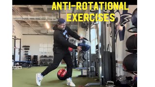 ⚾️AntiRotational Exercises to lower injury risk  baseball strengthandconditioning gym [upl. by Annahc]