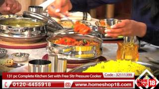 HomeShop18com  Everwel 131 pc Complete Kitchen Set with Free 5ltr Pressure Cooker [upl. by Bedad]