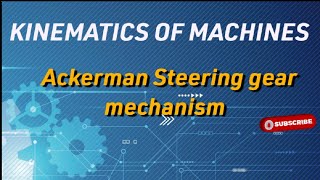 Ackerman Steering gear Mechanism in Kinematics of Machines in Telugu explanation [upl. by Fiedling]