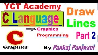 C Graphics Programming In Hindi Part 2  line Function [upl. by Thetos]