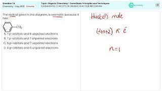 Q74 Organic Chemistry  Some Basic Properties  Fundamental Concepts in Organic Reaction  May 2013 [upl. by Iliam737]