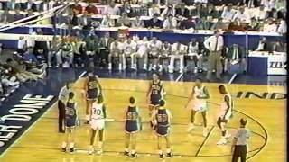 1990 Indiana High School Basketball Final Entire 4th Quarter Damon Bailey [upl. by Aneetsirk]