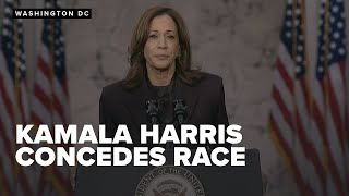 quotWe must accept the result of this electionquot Kamala Harris concedes to Donald Trump [upl. by Uolyram]