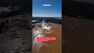 VAZÃO DAS CATARATAS DO IGUAÇU ULTRAPASSA 8 MILHÕES DE LITROS COM CHUVAS NO SUL [upl. by Atteram]