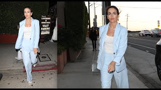 Actress Camilla Belle Looks Stunning in Baby Blue As She Steps Out For Dinner in LA [upl. by Beuthel]