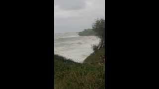 Cyclone Dylan high tide at Lamberts Beach Slade Point Mackay [upl. by Eimam383]