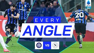 Calhanoglus Stunning Strike  Every Angle  Inter Napoli  Serie A 202425 [upl. by Nizam]