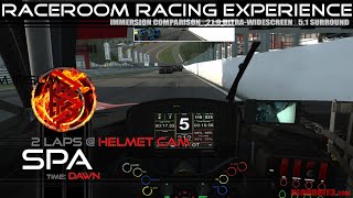 2 Laps  Spa  Cockpit Helmet Cam RACEROOM RE3 PC [upl. by Reine593]