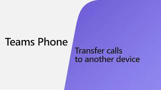 How to Transfer a call to another device in Microsoft Teams [upl. by Aillicirp]