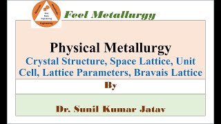 Crystal Structure space lattices unit cell lattice parameters Bravais lattices by SKJ [upl. by Stace]