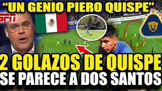 GENIO 2 GOLAZOS DE PIERO QUISPE CON PUMAS PRENSA MEXICANA RENDIDA ANTE EL PERUANO TRAS PRACTICA [upl. by Johanna923]