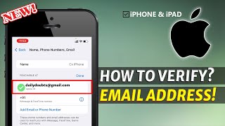 How to Verify your Email AddressApple ID on iPhone [upl. by Ahcatan]