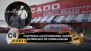 Presuntos extorsionadores amenazan local en mercado de Chimalhuacán disparan a las maquinitas [upl. by Nanreik]