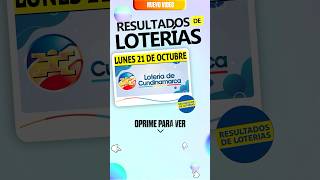 Resultado Lotería de Cundinamarca del 21 de Octubre 2024🤑🍀cundinamarca loteriadecundinamarca [upl. by Joung]